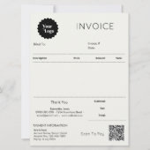 Minimalistisch factuurontvangstbewijs voor kleine  kaart (Voorkant)