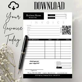 Minimalistisch factuurontvangstbewijs voor kleine kaart