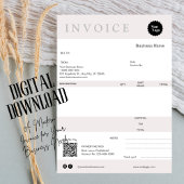 Minimalistisch factuurontvangstbewijs voor kleine  kaart