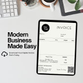 Minimalistisch factuurontvangstbewijs voor kleine  kaart