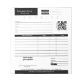 Minimalistisch factuurontvangstbewijs voor kleine  notitieblok (Voorkant)