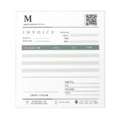 Minimalistisch factuurontvangstbewijs voor kleine notitieblok (Voorkant)