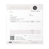 Minimalistisch factuurontvangstbewijs voor kleine  notitieblok (Voorkant)