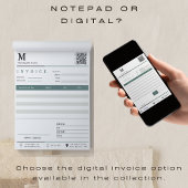 Minimalistisch factuurontvangstbewijs voor kleine notitieblok