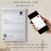 Minimalistisch factuurontvangstbewijs voor kleine  notitieblok