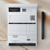 Minimalistisch factuurontvangstbewijs voor kleine  notitieblok