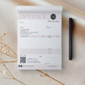 Minimalistisch factuurontvangstbewijs voor kleine  notitieblok