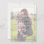 minimalistisch | Faded foto op één bruiloft in viv Kaart (Voorkant)