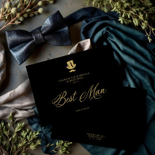 Minimalistisch Fake Golden Best Man Luxury Wedding
