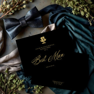 Minimalistisch Fake Golden Best Man Luxury Wedding