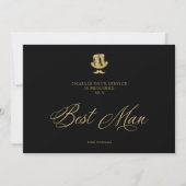 Minimalistisch Fake Golden Best Man Luxury Wedding (Voorkant)