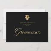 Minimalistisch fake Golden Groomsman Luxury Weddin (Voorkant)