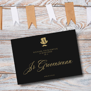 Minimalistisch fake Golden Jr Groomsman Luxury Wed