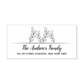 Minimalistisch familieblad rubberstempel (Afrduk)