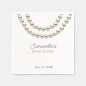 Minimalistisch fancy Pearl ketting Vrijgezellenfee Servet (Voorkant)