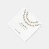 Minimalistisch fancy Pearl ketting Vrijgezellenfee Servet (Hoek)