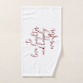 Minimalistisch fancy script Bourgogne Bad Handdoek (Handdoek)