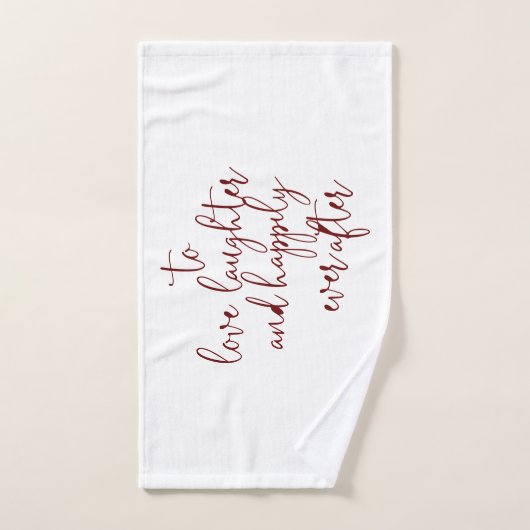 Minimalistisch fancy script Bourgogne Bad Handdoek (Handdoek)