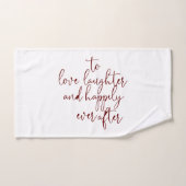 Minimalistisch fancy script Bourgogne Bad Handdoek (Handdoek)