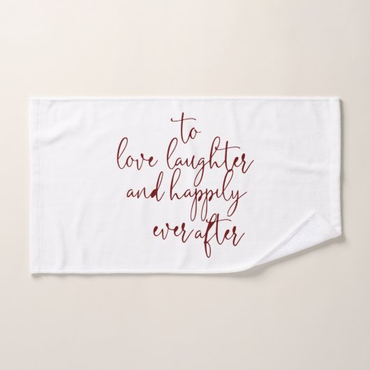 Minimalistisch fancy script Bourgogne Bad Handdoek (Handdoek)