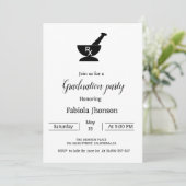 Minimalistisch farmacie-universitair diploma aankondiging (Staand voorkant)