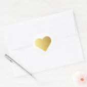 Minimalistisch Faux Gold hart Ronde Sticker (Envelop)