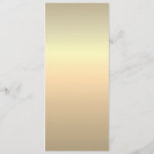 Minimalistisch Faux Gold Wedding Menu (Achterkant)