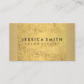 Minimalistisch Faux Metallic Gold Flakes patroon Visitekaartje (Voorkant)