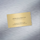 Minimalistisch Faux metallisch goud geborsteld Magnetisch Visitekaartje (Voorbeeld)