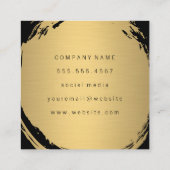 Minimalistisch Faux metallisch goud geborsteld Vierkante Visitekaartje (Achterkant)