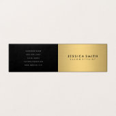 Minimalistisch Faux metallisch goud geborsteld Visitekaartje (Buitenkant ongevouwen)