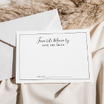 Minimalistisch favoriet geheugen met het bruidsspe advieskaart<br><div class="desc">Deze minimalistische favoriete herinnering met de bruid spel kaart is perfect voor een eenvoudige bruiloft douche. Het moderne romantische ontwerp is voorzien van een klassieke zwart-wit typografie in combinatie met een rustieke maar toch elegante kalligrafie met een , handgeschreven stijl. in elke kleur. Houd het ontwerp eenvoudig en elegant, zoals...</div>