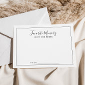 Minimalistisch favoriet geheugen met het bruidsspe advieskaart