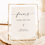 Minimalistisch Favors Bord, Modern Trouwfeest Favo Poster