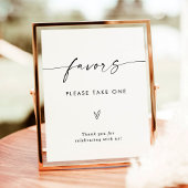 Minimalistisch Favors Bord, Modern Trouwgunst Bord Poster