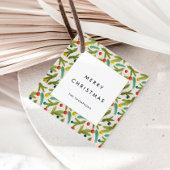 Minimalistisch feestelijk patroon Vrolijk kerstfee Bedankjes Labels