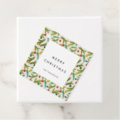 Minimalistisch feestelijk patroon Vrolijk kerstfee Bedankjes Labels (In situ)