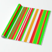 Minimalistisch feestelijk streeppatroon cadeaupapier (Uitgerold)