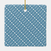 Minimalistisch feestelijke feestdag met eenvoudige keramisch ornament (Achterkant)