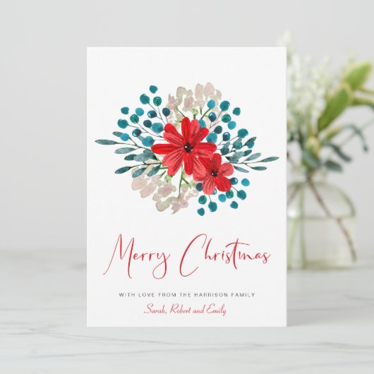 Minimalistisch feestelijke winterfeestelijke feest feestdagenkaart (Staand voorkant)