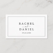 Minimalistisch flathuwelijk plaatskaartje (Achterkant)