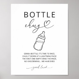 Minimalistisch Flesje Oppenslikken Spel Bord Baby Poster