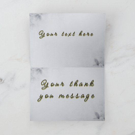 Minimalistisch Floral Bedankkaart (Binnen)