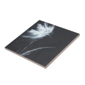 Minimalistisch Floral Black en White Tegeltje (Zijkant)