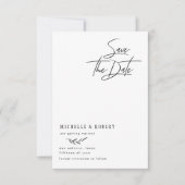 Minimalistisch Floral Black Stropdas Foto slaat de Kaart (Voorkant)