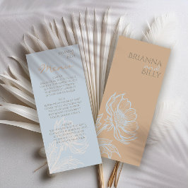 Minimalistisch Floral Flat Menu