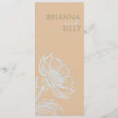 Minimalistisch Floral Flat Menu (Achterkant)