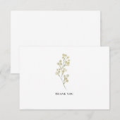 Minimalistisch Floral Hartelijk dank Bedankkaart (Voorkant / Achterkant)