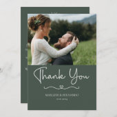 Minimalistisch Floral Hartelijk dank Kaart (Voorkant / Achterkant)