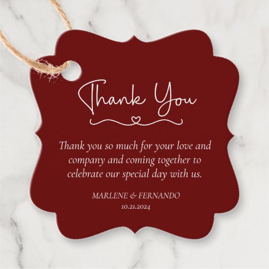 Minimalistisch Floral Hartelijk dank voor de cadea Bedankjes Labels (Voorkant)